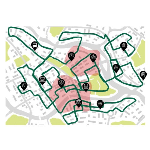 Cartes des zones ou les vélos publicitaires circulent dans les centres villes.