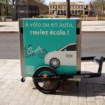 Remorque publicitaire de l'entreprise Citiz.